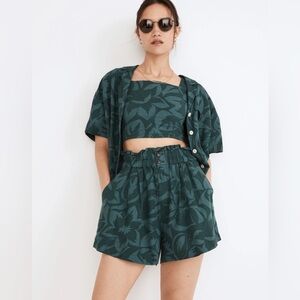Madewell Green Patterned Women Shorts